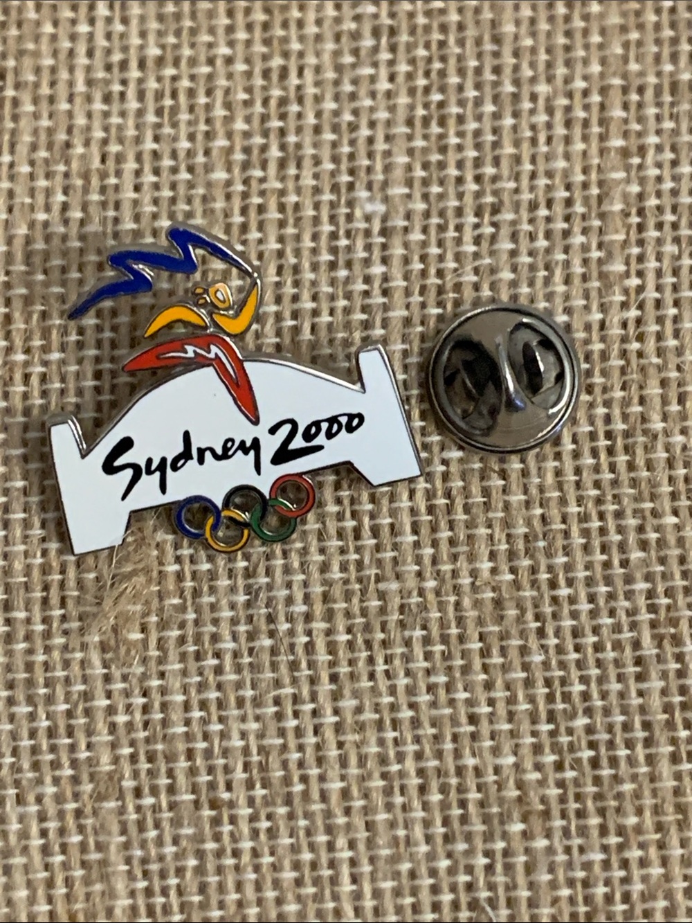 Kodak Multicolor Sydney 2000 Olympic Pin with White Base